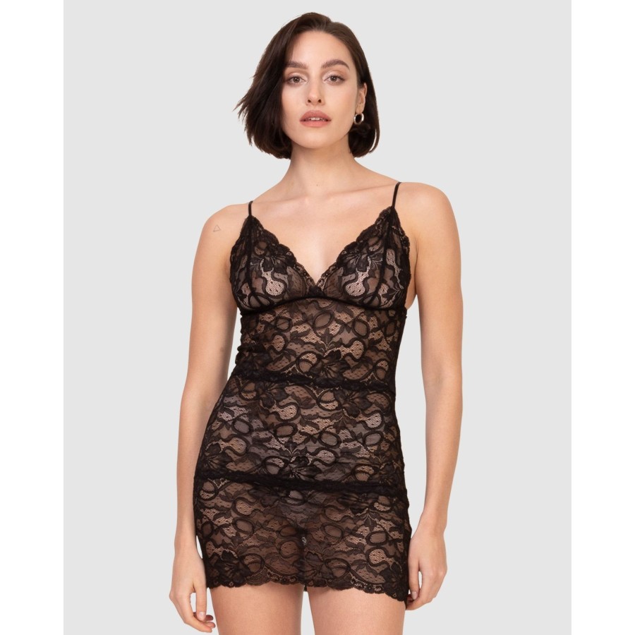 Sleepwear Oh!Zuza | Spaghetti Strap Short Sheer Lace Chemise