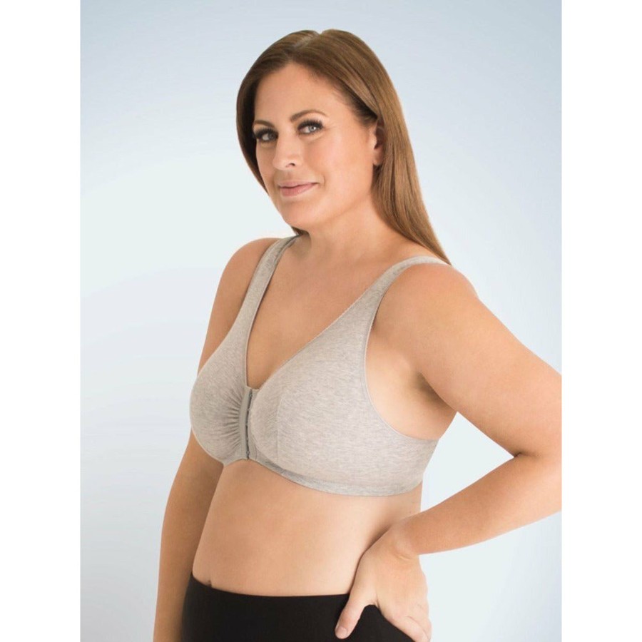 Bras Leading Lady | Meryl Front Closure Cotton Plus Size Lounge Sleep Bra