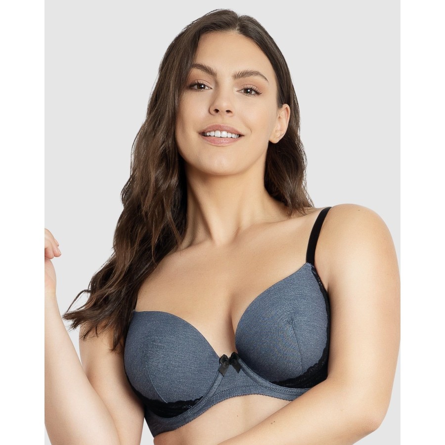 Bras Parfait | Casey Denim Wired Plunge T-Shirt Bra