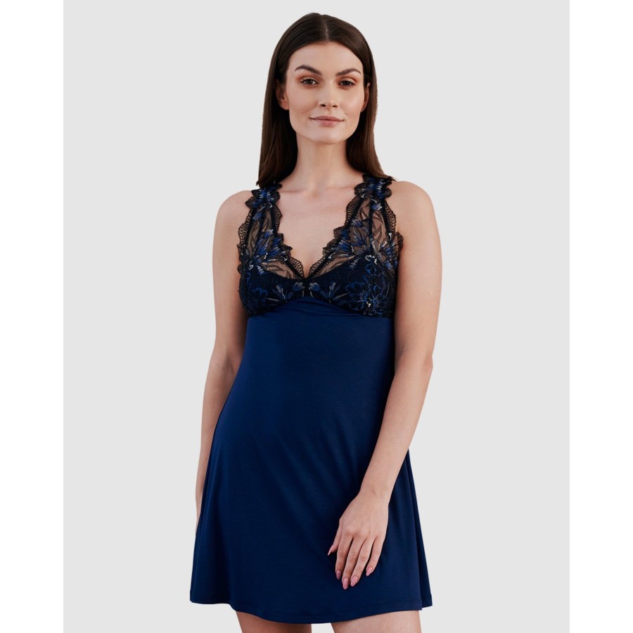 Sleepwear Oh!Zuza | Short Viscose Lace Nightie With Bust Support