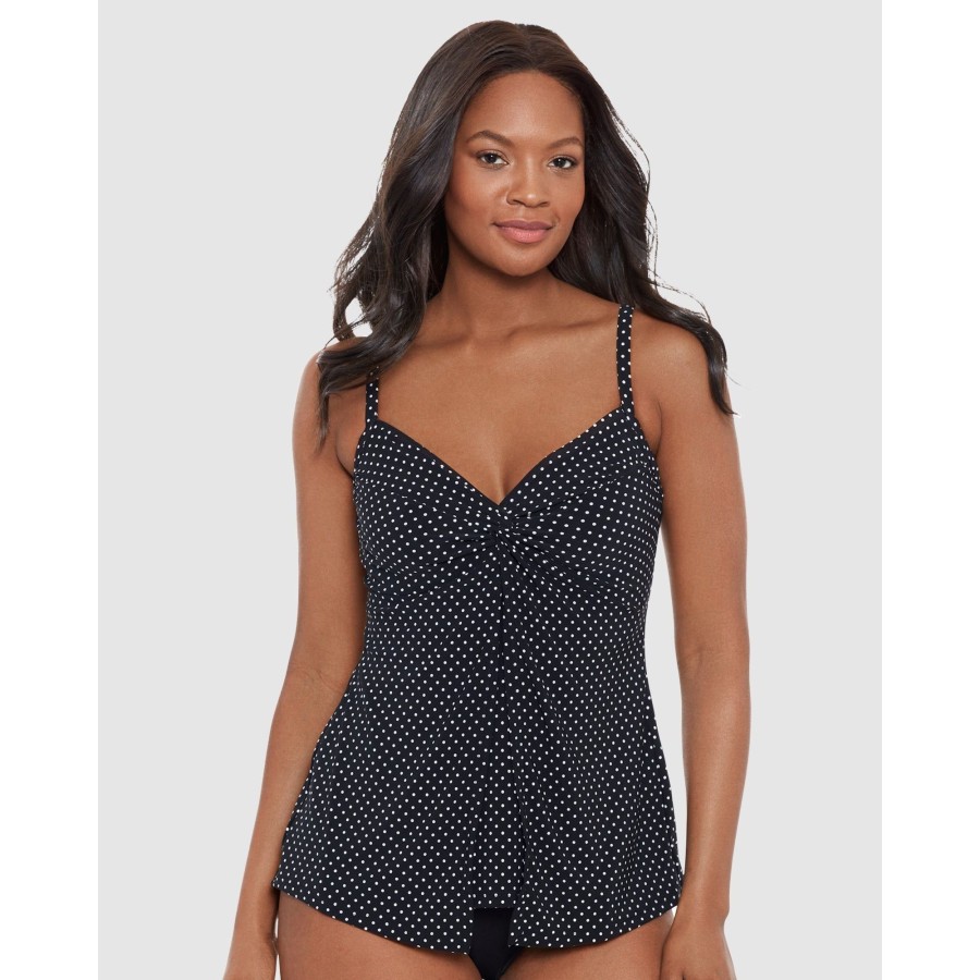 Swim Miraclesuit Swim | Pin Point Love Knot Dd Cup Underwired Tankini Top