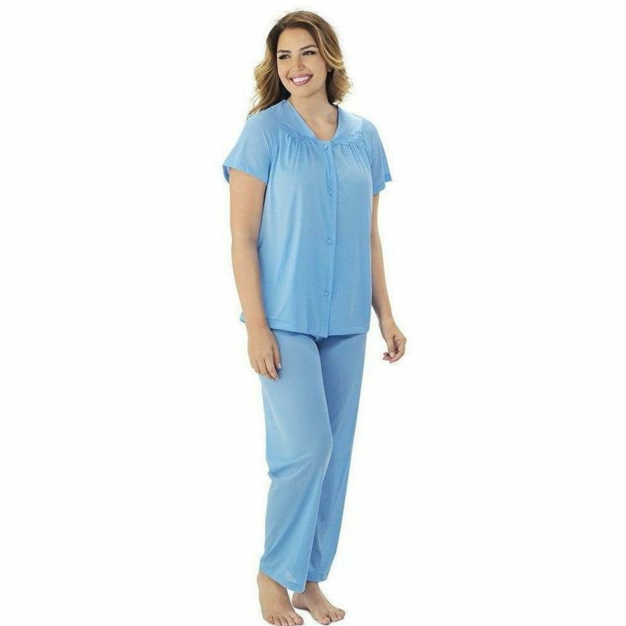 Sleepwear Exquisite Form | Short Sleeve Long Leg Nylon Pyjama Set