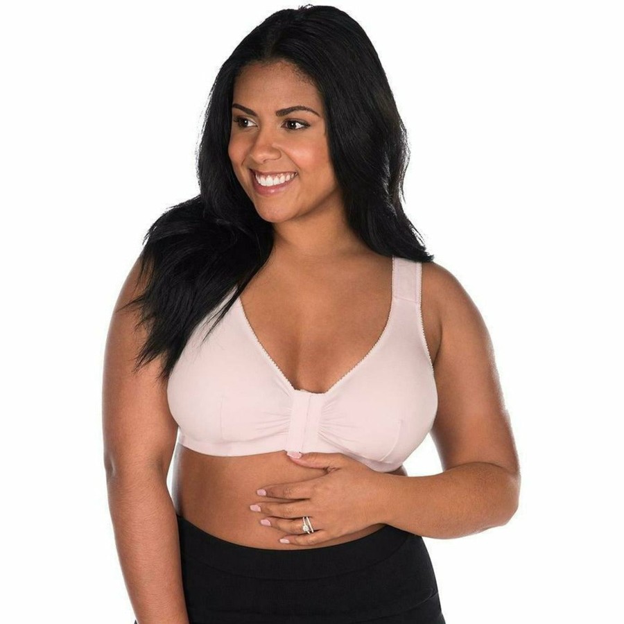 Bras Leading Lady | Meryl Front Close Cotton Plus Size Lounge Sleep Bra