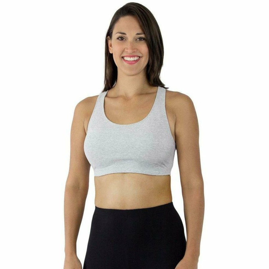 Sports Leading Lady | Serena Cotton Wirefree Racerback Plus Size Sports Bra