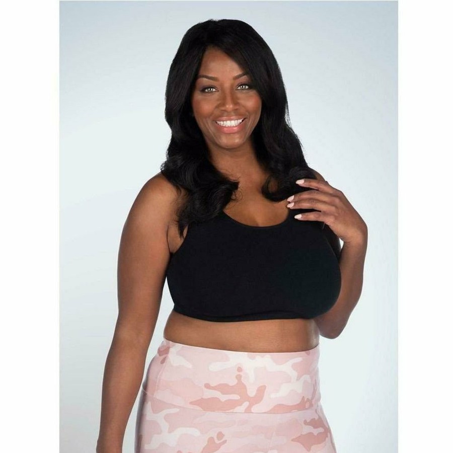 Sports Leading Lady | Serena Cotton Wirefree Racerback Plus Size Sports Bra