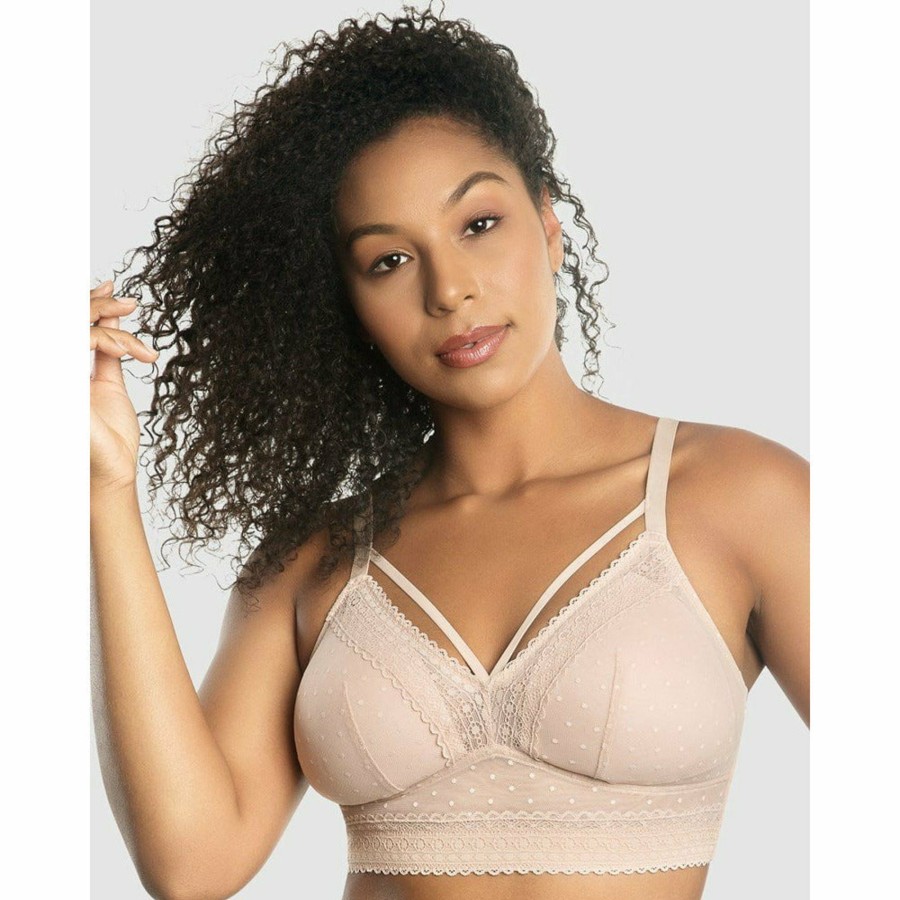 Bras Parfait | Mia Dot Longline Padded Lace Bralette