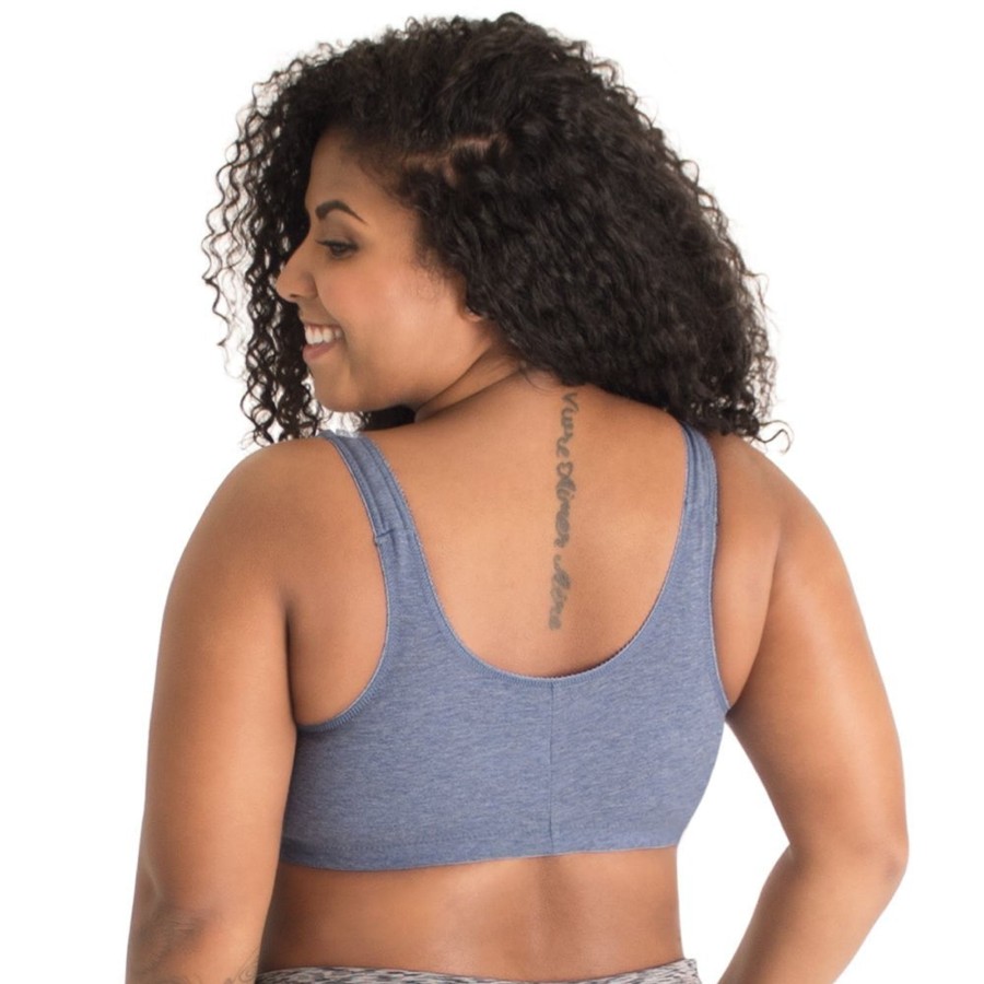 Bras Leading Lady | Meryl Front Close Cotton Plus Size Lounge Sleep Bra