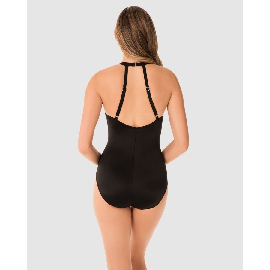 Swim Miraclesuit Swim | Rock Solid Wrapsody Halter Neck Shaping Swimsuit