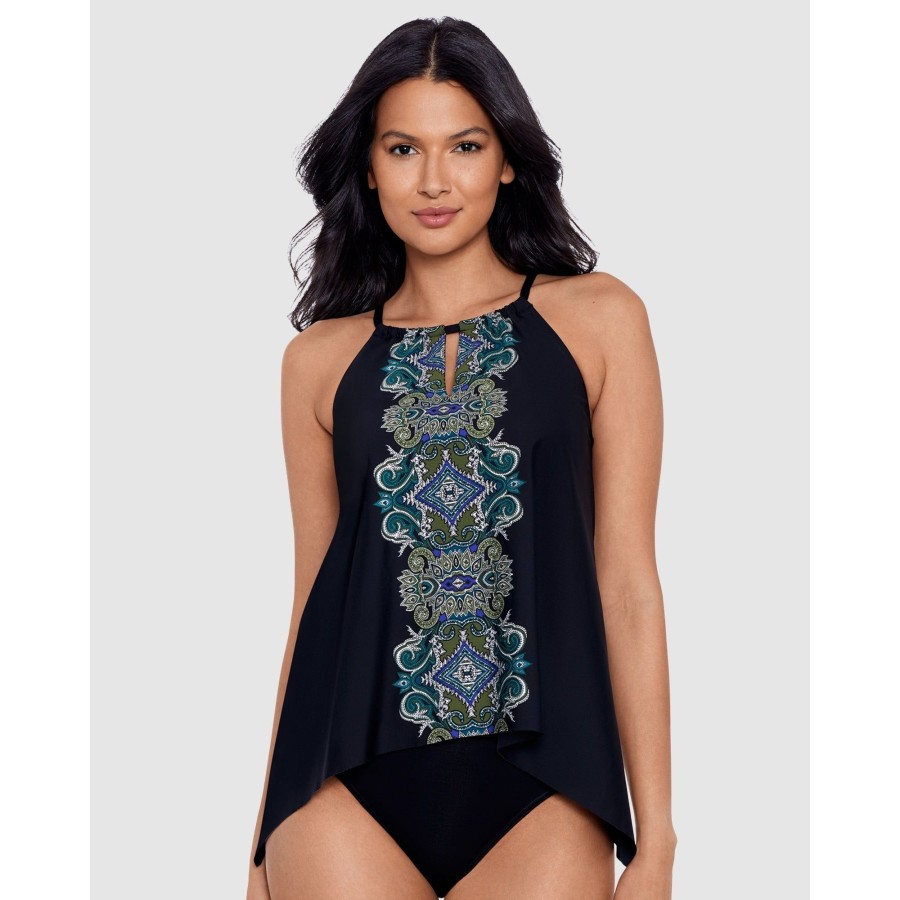 Swim Miraclesuit Swim | Precioso Peephole Dd Cup Loose Fit Underwired Tankini Top