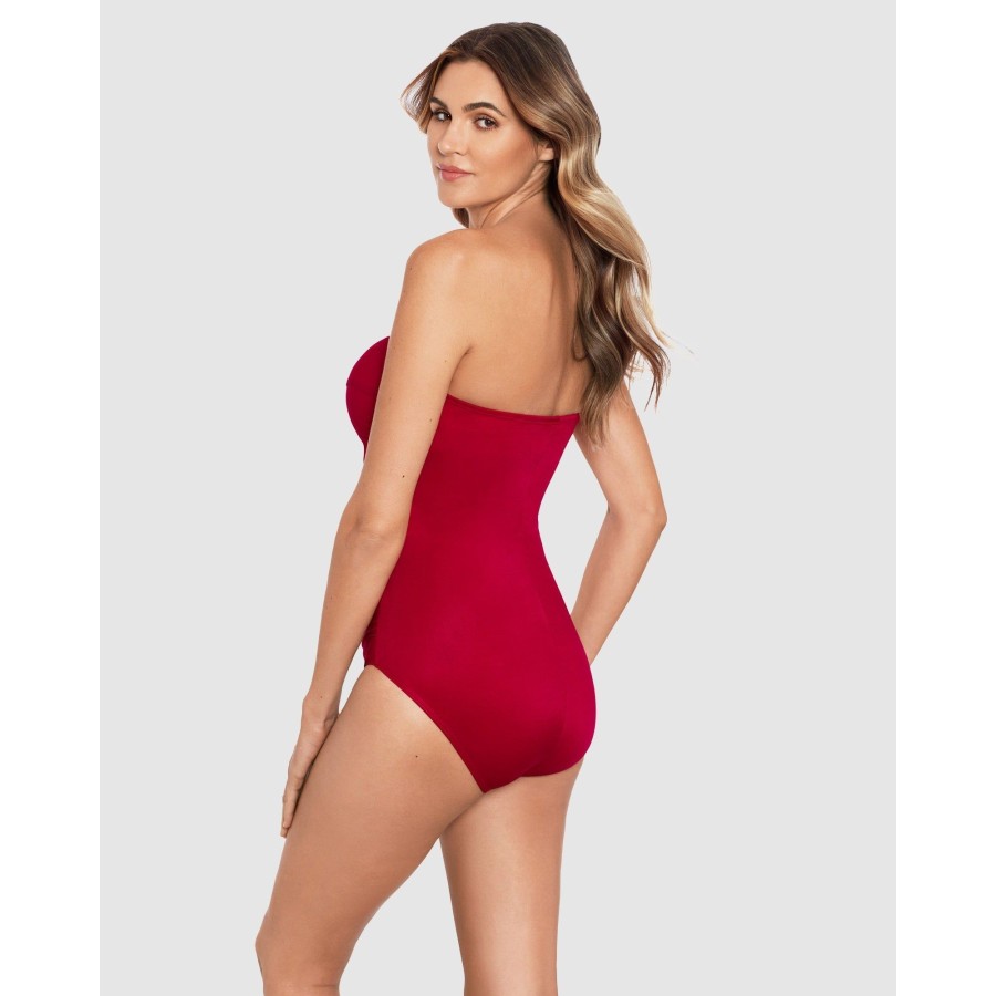 Plus Miraclesuit Swim | Rock Solid Madrid Strapless Shaping Swimsuit