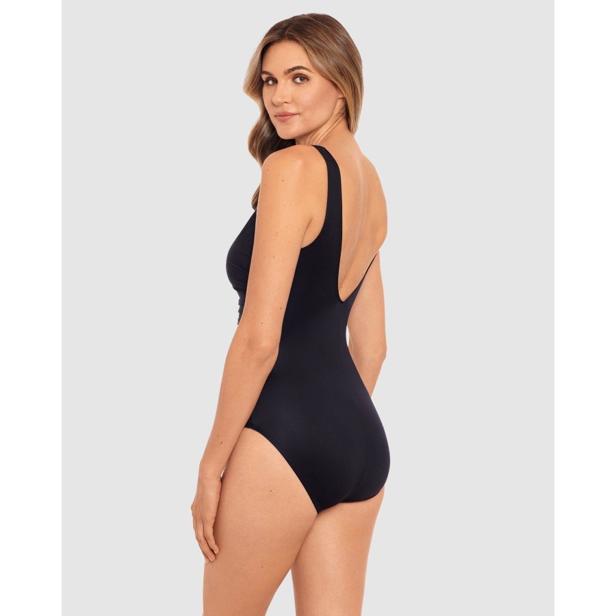 Swim Miraclesuit Swim | Rock Solid Regatta High Neck Tummy Control Swimsuit