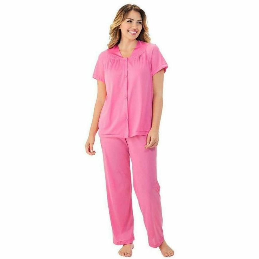 Sleepwear Exquisite Form | Short Sleeve Long Leg Nylon Pyjama Set