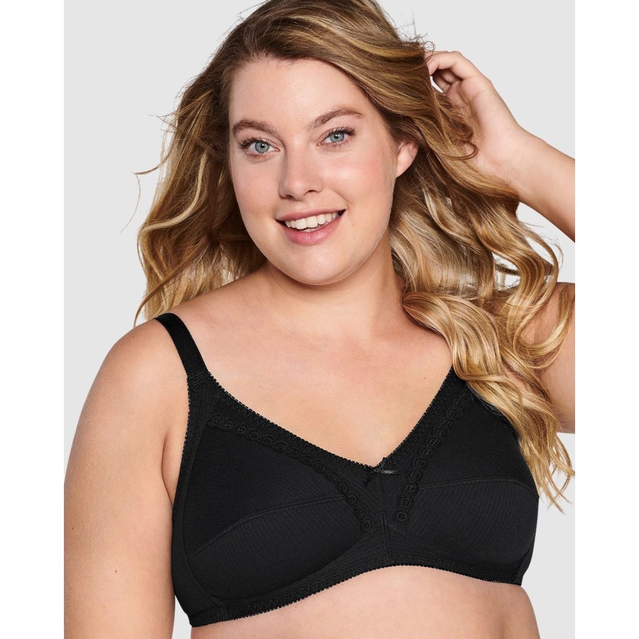 Bras Naturana | Wirefree Ribbed Pure Cotton Bra