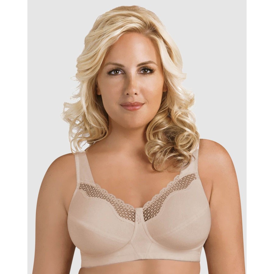 Bras Exquisite Form | Plus Size Wireless Cotton Soft Cup Bra