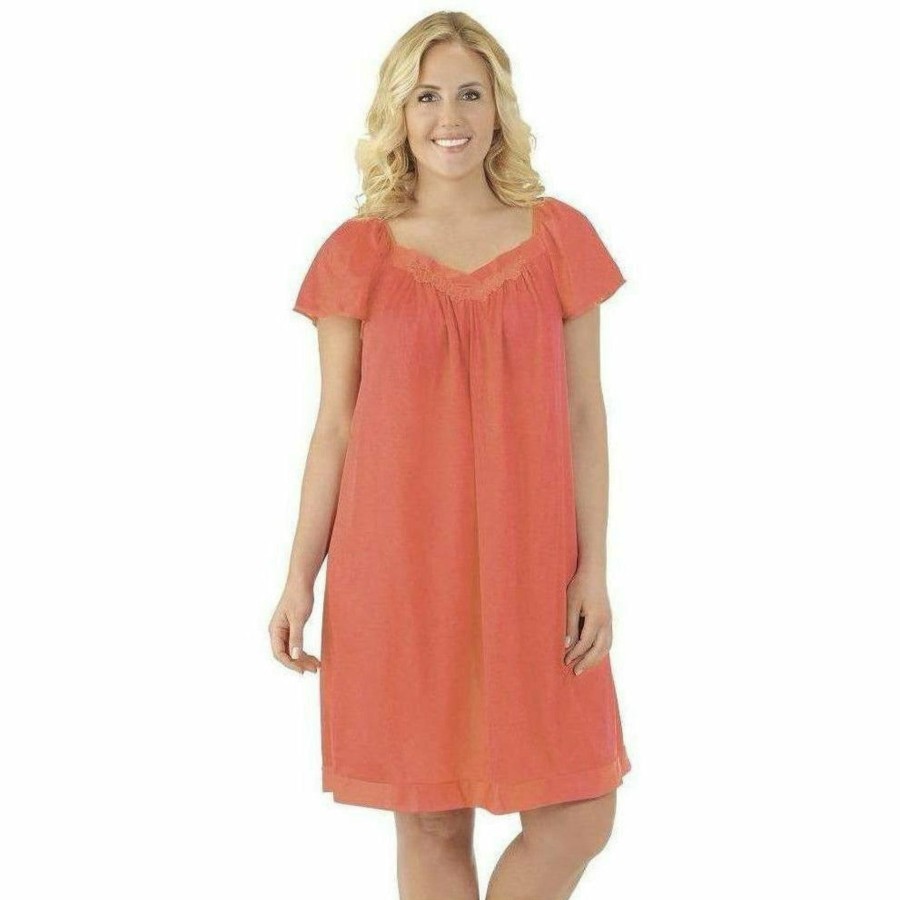 Bras Exquisite Form | Short Flutter Sleeve Nylon Nightgown