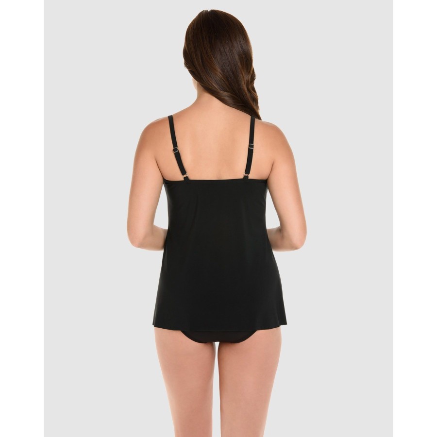 Swim Miraclesuit Swim | Rock Solid Marina Draped Underwired Tankini Top