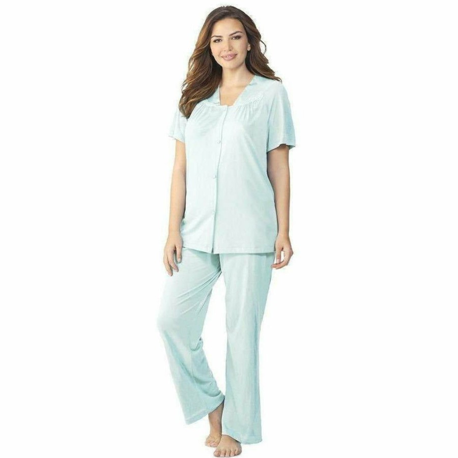 Sleepwear Exquisite Form | Short Sleeve Long Leg Nylon Pyjama Set