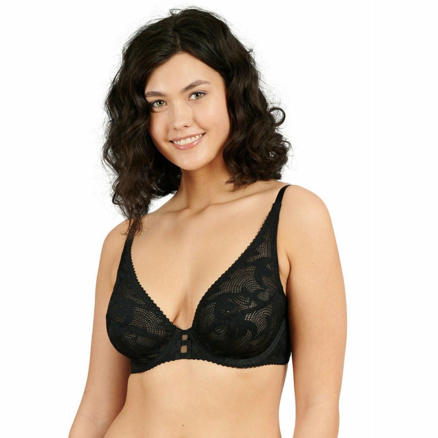 Bras Sans Complexe | Hirondelle Underwired Lace Plunge Bra