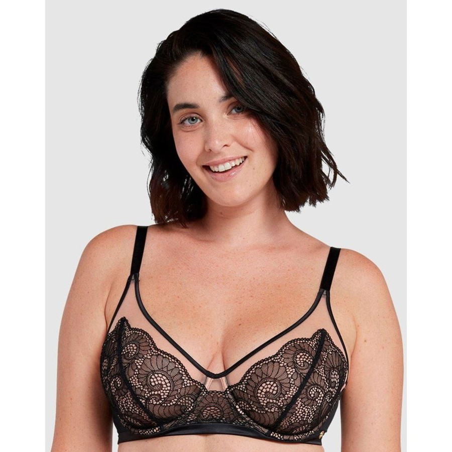 Bras Sans Complexe | Serena Wired Tulle Lace Plunge Bra