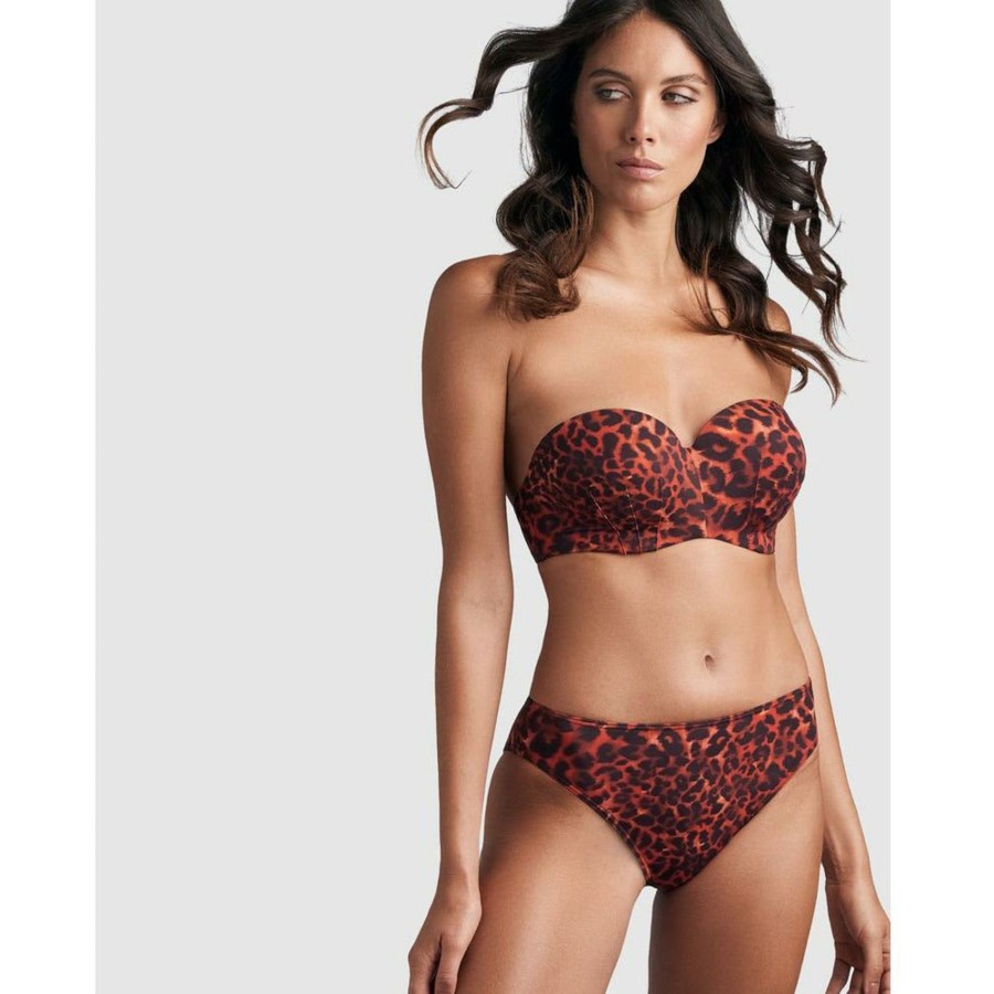 Swim marlies dekkers | Panthera Leopard Print Strapless Bikini Top