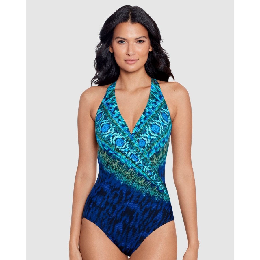 Plus Miraclesuit Swim | Alhambra Wrapsody Crossover One Piece Shaping Swimsuit