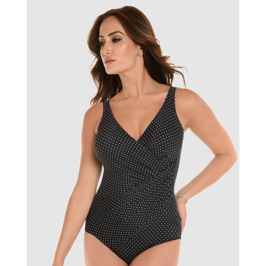 Plus Miraclesuit Swim | Miraclesuit Pin Point Oceanus Underwired Shaping Swimsuit