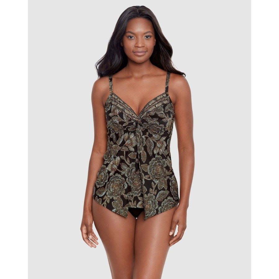 Swim Miraclesuit Swim | Petal Pusher Love Knot Slimming Underwired Tankini Top