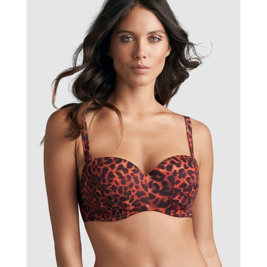 Plus marlies dekkers | Panthera Leopard Print Strapless Bikini Top