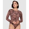 Bodysuits Oh!Zuza | Printed Viscose Boat Neck Long Sleeve Bodysuit