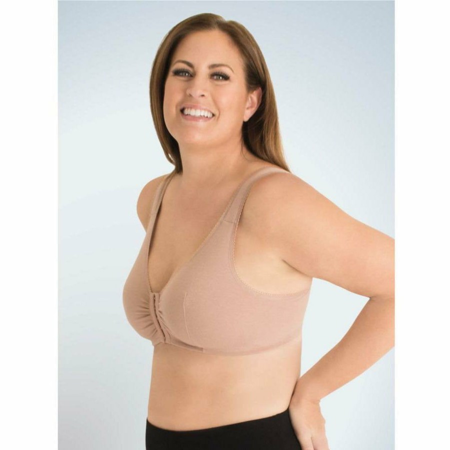 Bras Leading Lady | Meryl Front Close Cotton Plus Size Lounge Sleep Bra