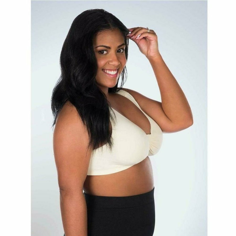 Bras Leading Lady | Meryl Front Close Cotton Plus Size Lounge Sleep Bra