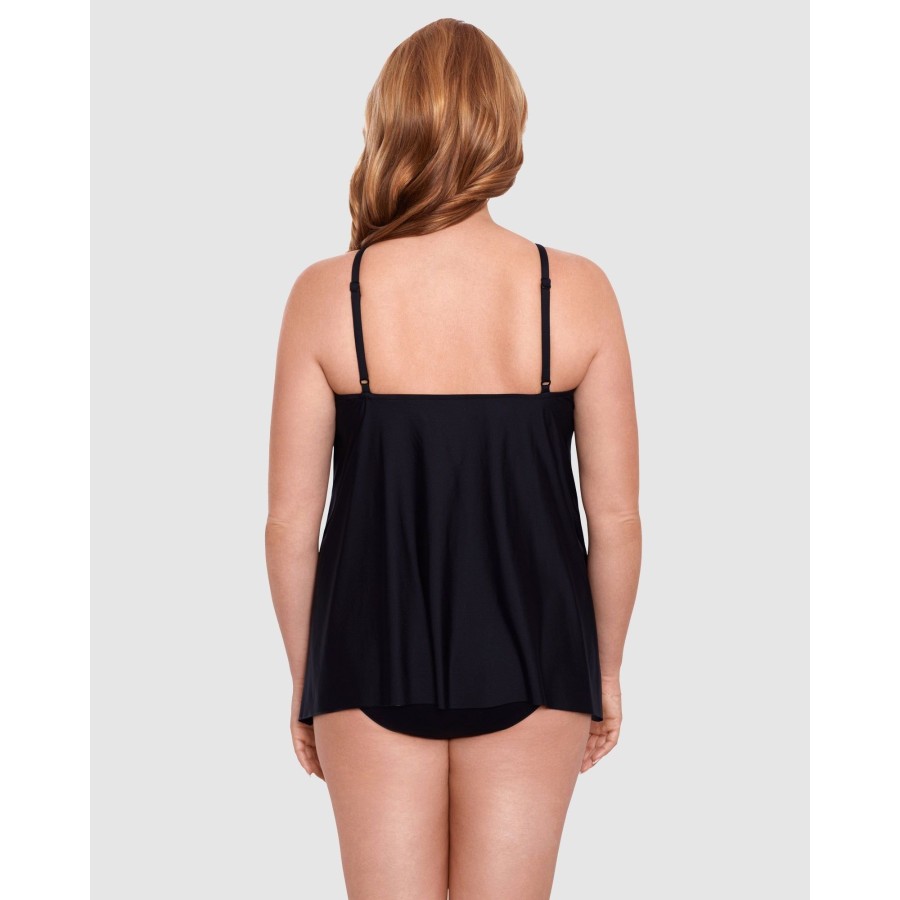 Swim Miraclesuit Swim | Precioso Peephole Loose Fit Plus Size Tankini Top